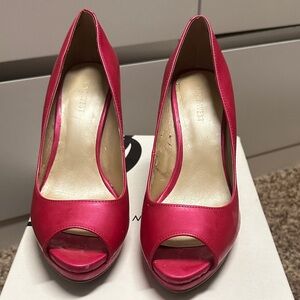 Nine West Fuchsia Peep Toe Heels